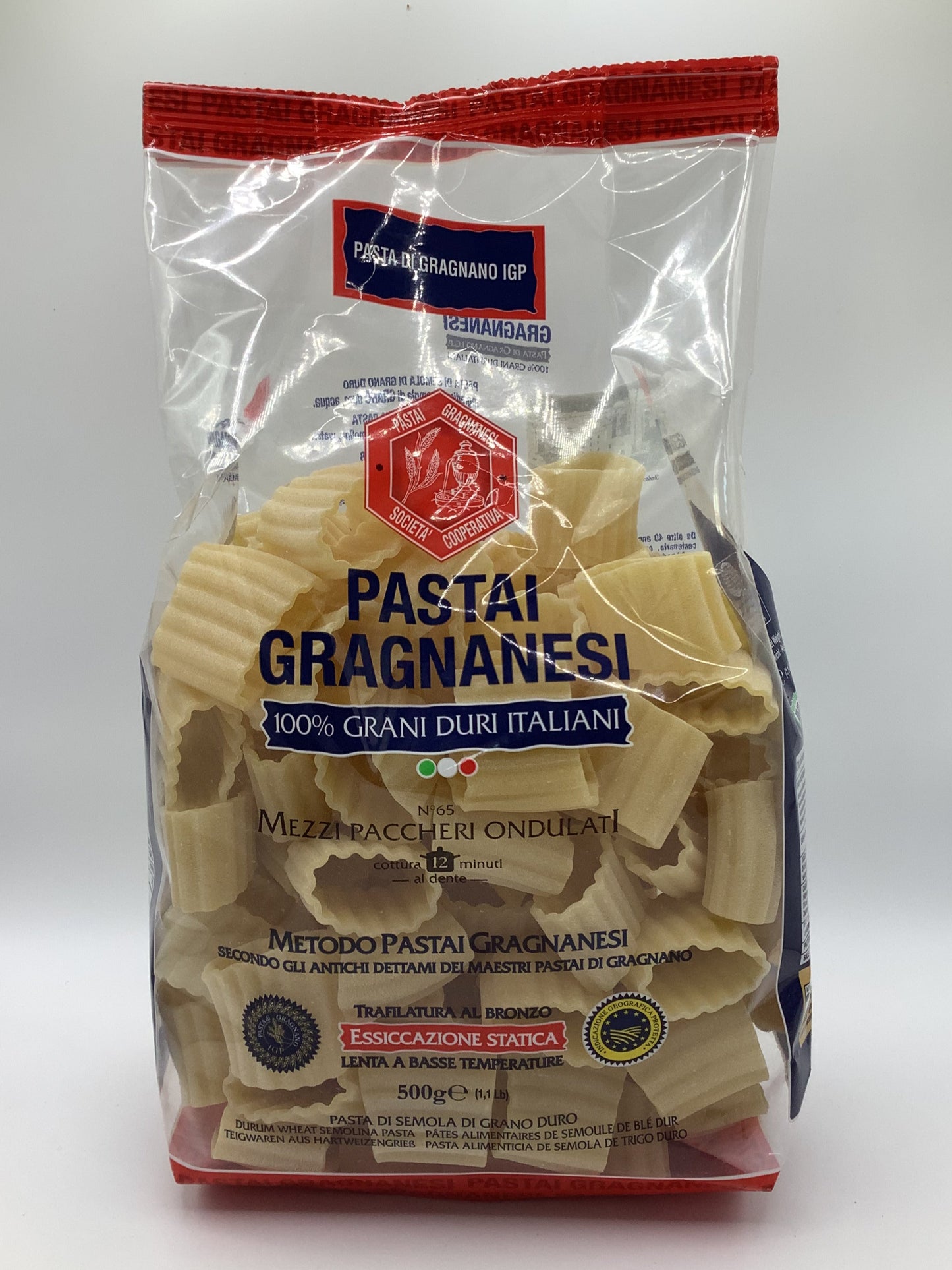 Mezzi paccheri ondulati al bronzo 500g