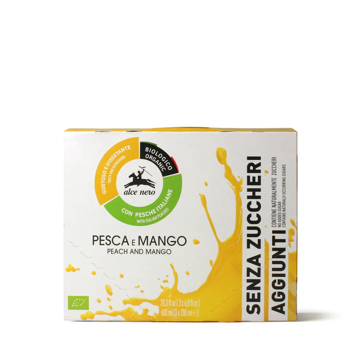 Bevanda pesca e mango senza zuccheri aggiunti Bio - 3 brik 600ml