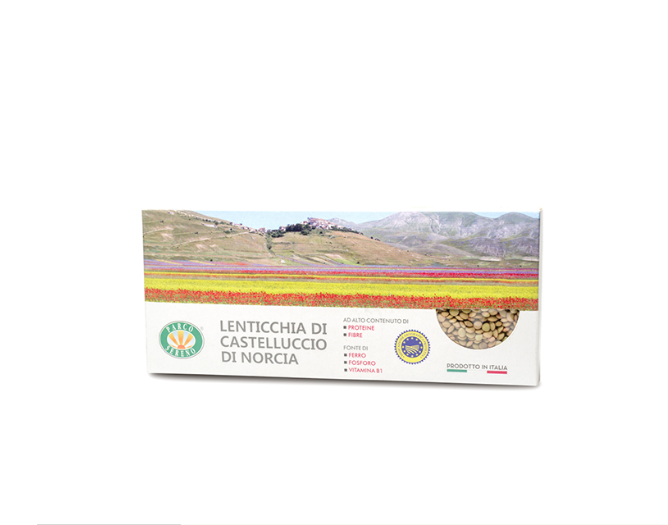 Lenticchia di Castelluccio di Norcia IGP in scatola rettangolare