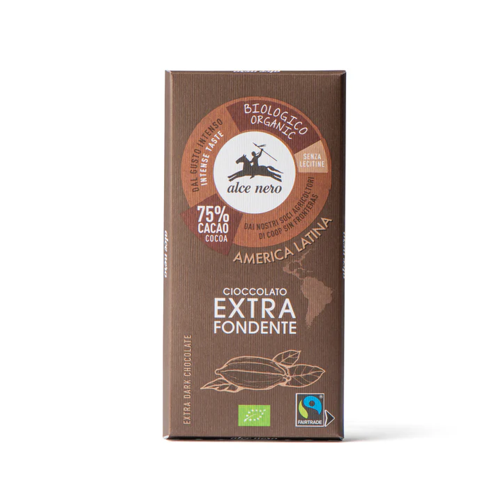 Extra dark chocolate 75% organic 100g
