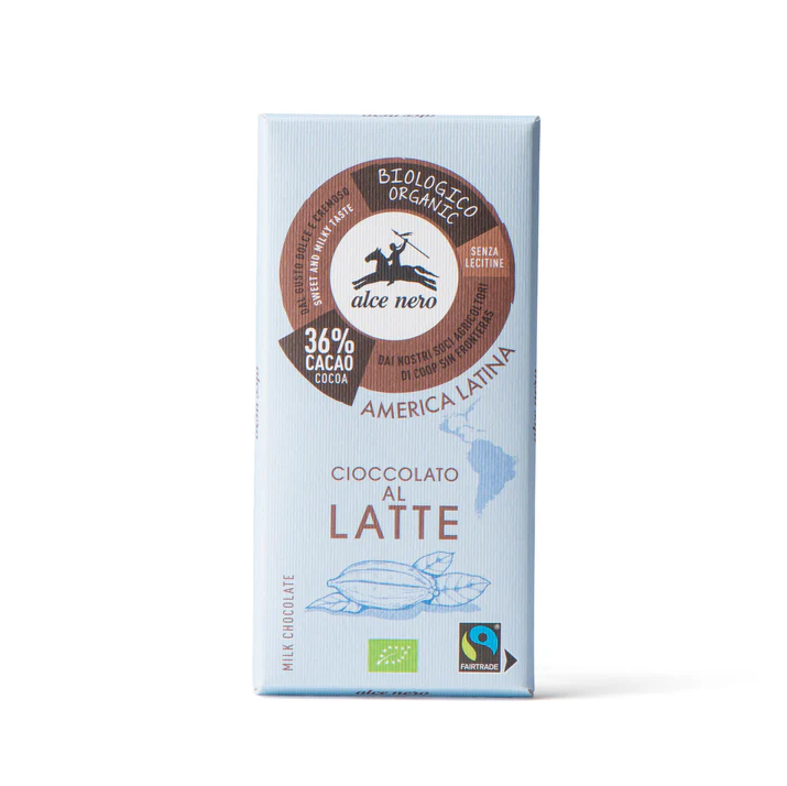 Cioccolato al latte 36% Bio 100g