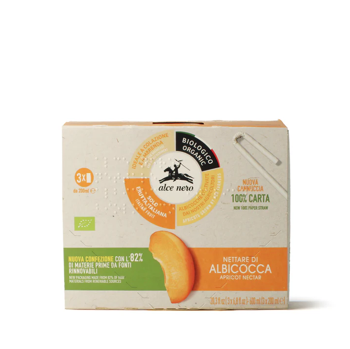Nettare di albicocca Bio - 3 brik 600ml