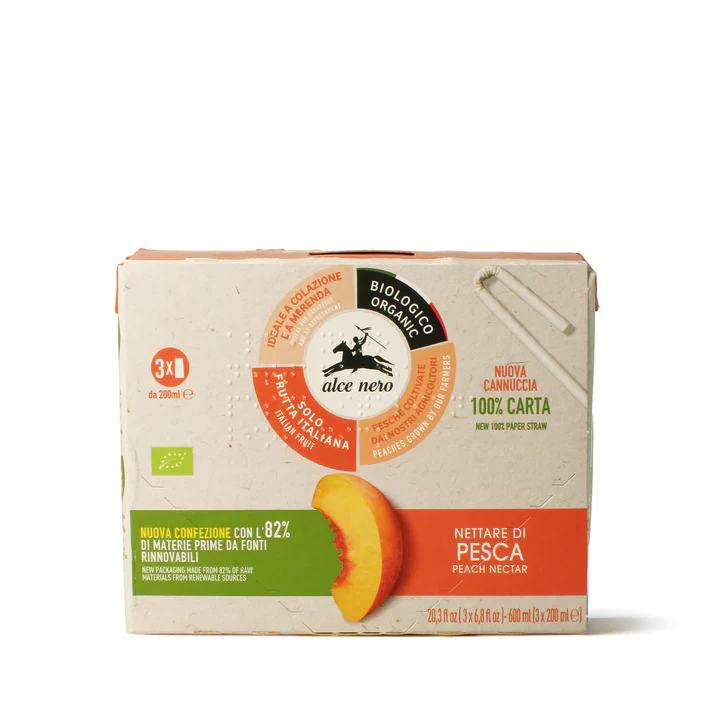 Organic Peach Nectar - 3 packs 600ml