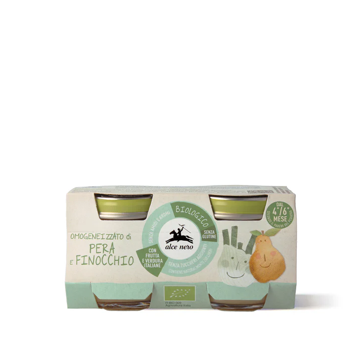 Omogeneizzato di pera e finocchio Bio - 2 vasetti 160g