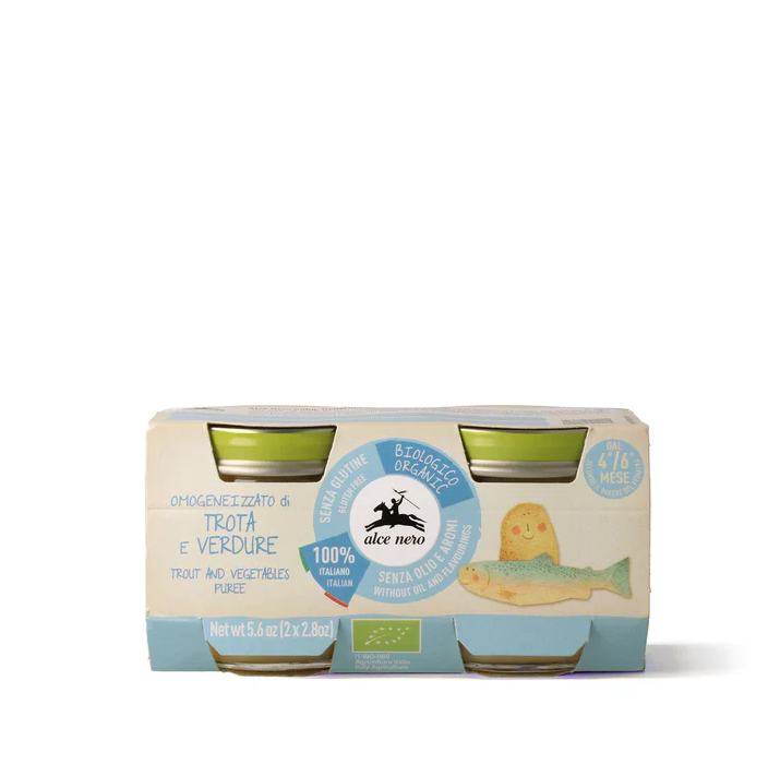 Omogeneizzato di trota e verdure Bio - 2 vasetti 160g