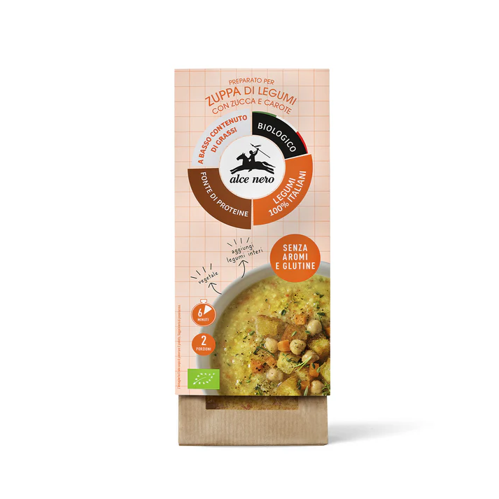 Preparato per zuppa di legumi, zucca e carote Bio 70g