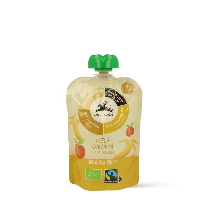 Purea di mela e banana Bio 100g