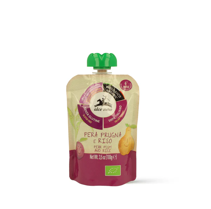 Purea di pera, prugna e riso Bio 100g