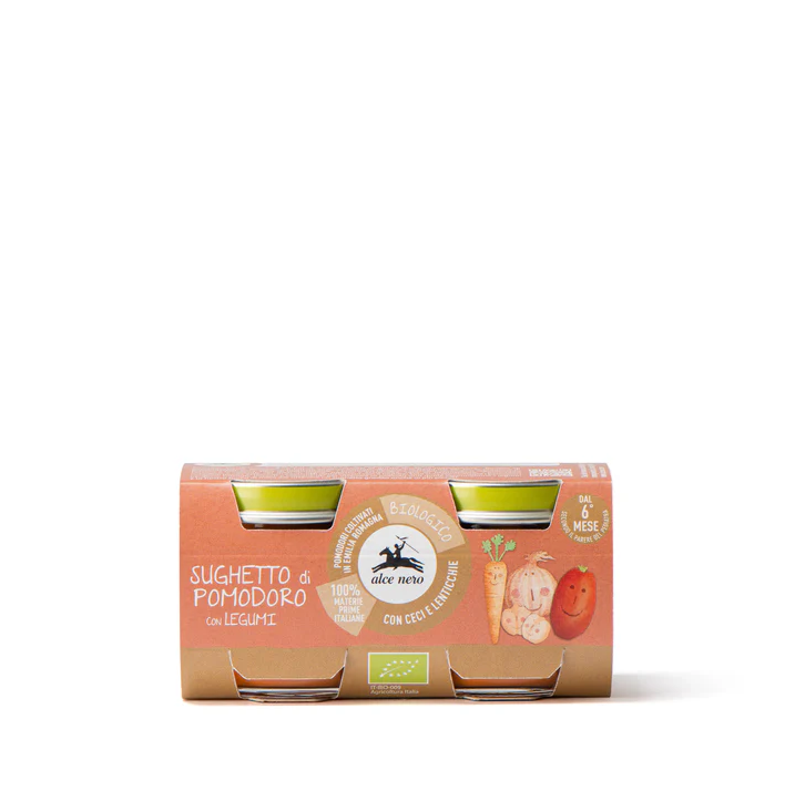 Sughetto di pomodoro con legumi Bio - 2 vasetti 160g
