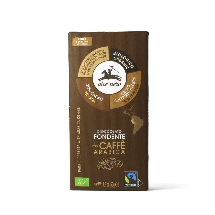 Cioccolato fondente 70% con caffè arabica Bio 100g