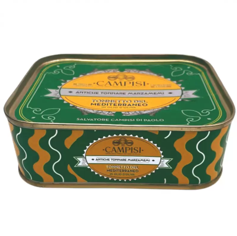 Tonnetto del Mediterraneo in olio d'oliva in latta vintage 340g