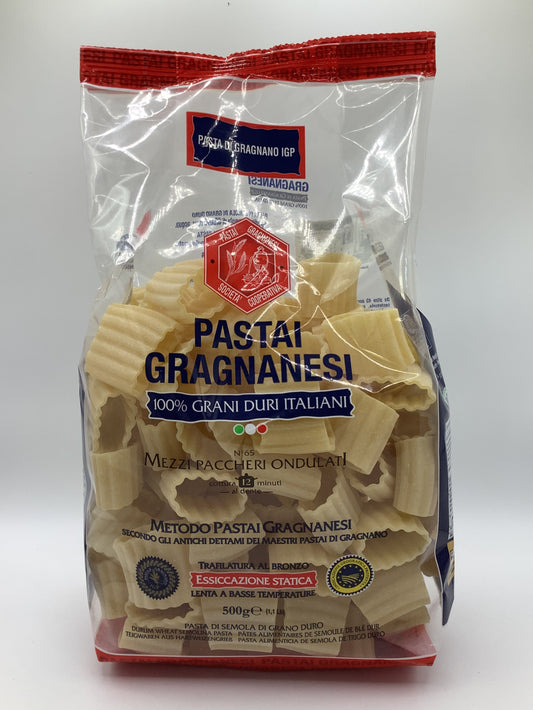 Mezzi paccheri ondulati al bronzo 500g