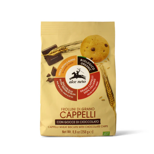 Frollini di grano Cappelli con gocce di cioccolato Bio 250g
