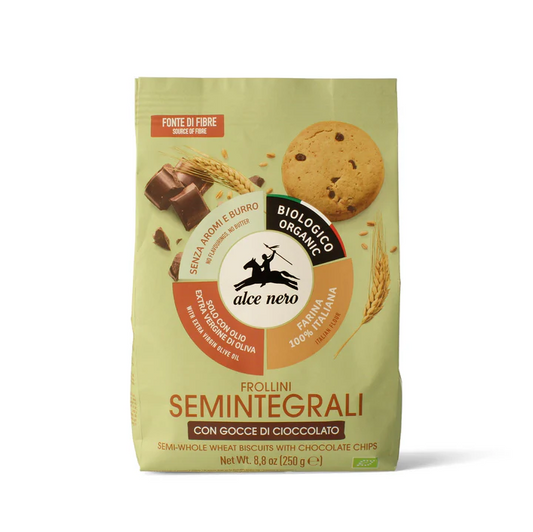 Frollini Semintegrali con gocce di cioccolato Bio 250g
