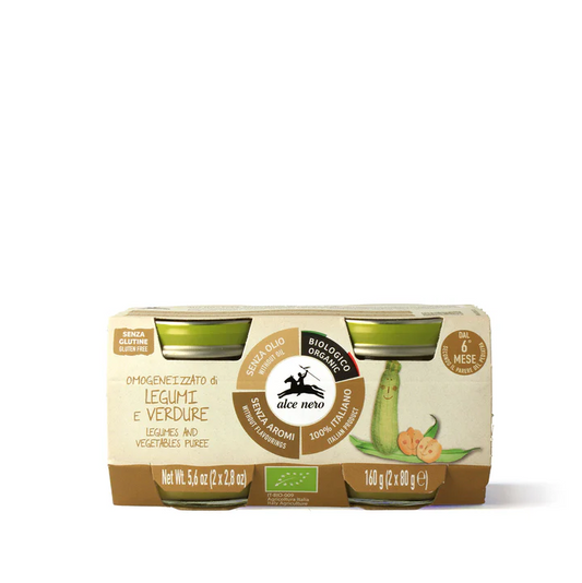 Omogeneizzato di legumi e verdure Bio - 2 vasetti 160g