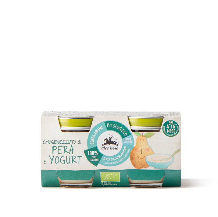 Omogeneizzato di pera e yogurt Bio - 2 vasetti 160g
