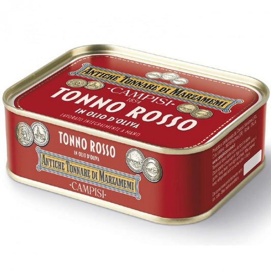 Tonno rosso in olio d'oliva in latta vintage 340g